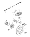 Diagram for Jeep Grand Cherokee Brake Caliper - 68523857AA