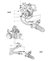 Diagram for 2000 Dodge Dakota Power Steering Hose - 52038951AC