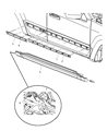 Diagram for 2006 Jeep Grand Cherokee Door Moldings - 5HU21RXFAD