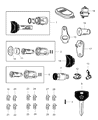 Diagram for 2000 Jeep Wrangler Car Key - 5013807AA