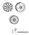 Diagram for 2012 Dodge Dart Spare Wheel - 5270040AA