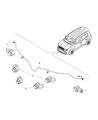 Diagram for Jeep Renegade Parking Assist Distance Sensor - 68438905AA