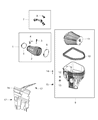 Diagram for Dodge Challenger Air Filter Box - 5038819AE