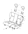 Diagram for 2005 Chrysler PT Cruiser Seat Cushion - 1BR361DVAA