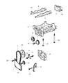 Diagram for 2005 Dodge Grand Caravan Timing Belt Tensioner - 4861514AB