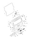 Diagram for Jeep Door Hinge - 68201001AA