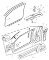 Diagram for 2000 Dodge Ram 2500 Weather Strip - 55276503AA