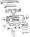 Diagram for Dodge Steering Column Cover - 1TB71DX9AC