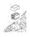 Diagram for 2009 Chrysler Aspen Battery Tray - 55362632AD