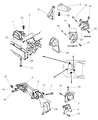 Diagram for 2000 Chrysler Town & Country Engine Mount Bracket - 4593336