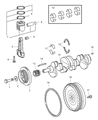 Diagram for 2003 Chrysler PT Cruiser Crankshaft - 5073949AA