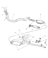 Diagram for 1997 Jeep Cherokee Muffler - E0055188