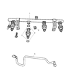 Diagram for 2009 Dodge Caliber Fuel Injector - 4891577AB