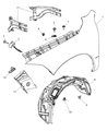 Diagram for 2009 Dodge Ram 1500 Fender - 68054339AA