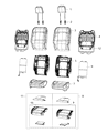Diagram for Mopar Seat Cover - 6PT77NR3AD
