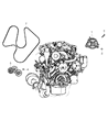 Diagram for Jeep Commander Drive Belt - 53032037AJ