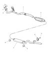 Diagram for 1998 Jeep Grand Cherokee Exhaust Pipe - 52101301AB