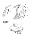 Diagram for 2003 Jeep Wrangler Seat Belt - 5093709AA