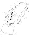 Diagram for Dodge Journey Windshield - 68140073AA