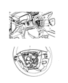 Diagram for 2009 Chrysler PT Cruiser Steering Wheel - 1EX89XDHAC