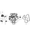 Diagram for Mopar Belt Tensioner - 53032130AC