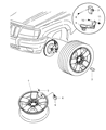 Diagram for 2009 Jeep Grand Cherokee Spare Wheel - 1JQ52CDMAA