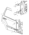 Diagram for Jeep Commander Door Hinge - 55369188AB