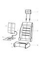 Diagram for Jeep Wrangler Seat Cushion - 68194642AA