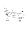 Diagram for 2021 Jeep Grand Cherokee Sun Visor - 1WK21HL1AF