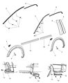 Diagram for Dodge Ram 1500 Door Moldings - 55372110AA