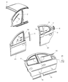 Diagram for 2004 Dodge Neon Weather Strip - 5008710AC