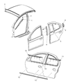 Diagram for 2000 Dodge Neon Door Moldings - QK60SG8