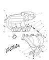 Diagram for Chrysler PT Cruiser Exhaust Manifold - 4884233AA