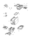 Diagram for Chrysler Town & Country Center Console Base - 1JC90CK5AA