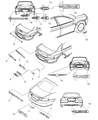 Diagram for Chrysler Sebring Emblem - 4806083AB