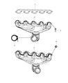 Diagram for 2008 Dodge Viper Exhaust Manifold - 5037704AB