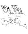 Diagram for 2000 Jeep Cherokee Tail Pipe - E0021489AA