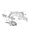 Diagram for Chrysler PT Cruiser Engine Mount Bracket - 4668577AD