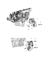 Diagram for Jeep Engine Mount Bracket - 52124579AA