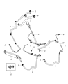 Diagram for 2015 Jeep Grand Cherokee Power Steering Hose - 52124650AG