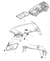 Diagram for 2002 Dodge Durango Sun Visor - 5GP15TL2AF