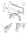 Diagram for 2003 Dodge Ram 2500 Wheelhouse - 55275834AD