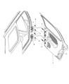 Diagram for 2000 Dodge Durango Door Hinge - 55256492