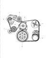 Diagram for 2009 Dodge Viper Water Pump - 5037730AA