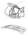 Diagram for 2007 Dodge Caliber Weather Strip - 5074523AC