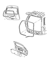Diagram for 2002 Jeep Grand Cherokee Weather Strip - 55363160AA