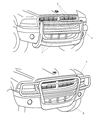 Diagram for 2000 Dodge Dakota Bumper - 5018364AA