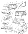 Diagram for 2002 Dodge Ram Wagon Door Hinge - 55074704AB