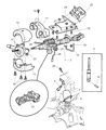 Diagram for Chrysler Voyager Steering Column Cover - 4680311