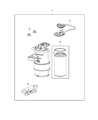 Diagram for Ram 1500 Fuel Water Separator Filter - 68197368AD